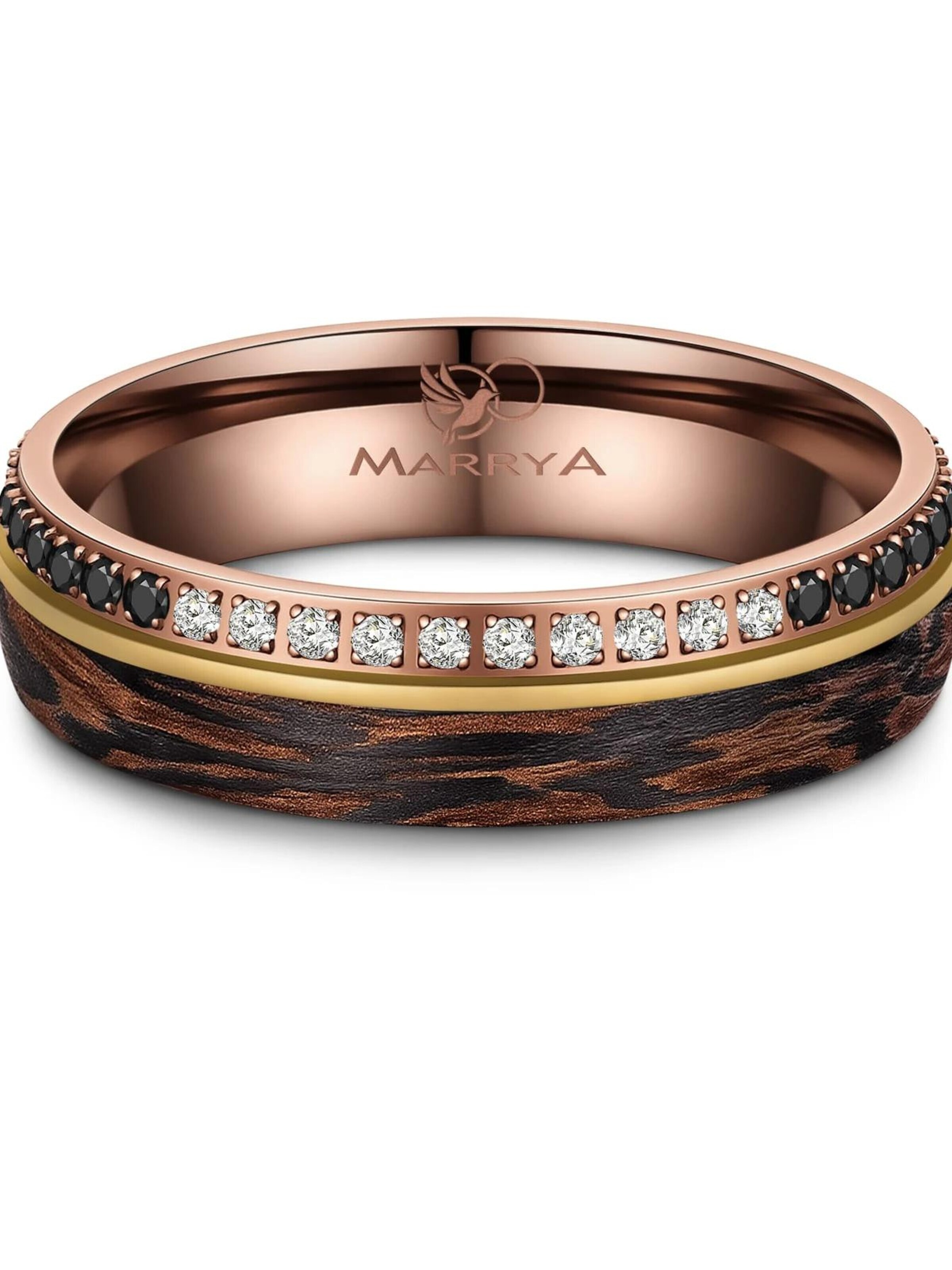 Anello 'MARRYA Ehering CB-06 Carbon-Bronze' di MARRYA in marrone