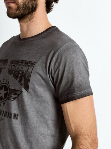 TOP GUN Shirt 'TG25023' in Grey