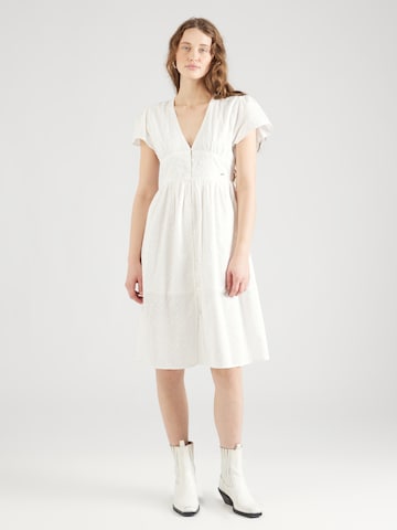 Pepe Jeans - Vestido camisero 'MAE RO' en blanco: frente