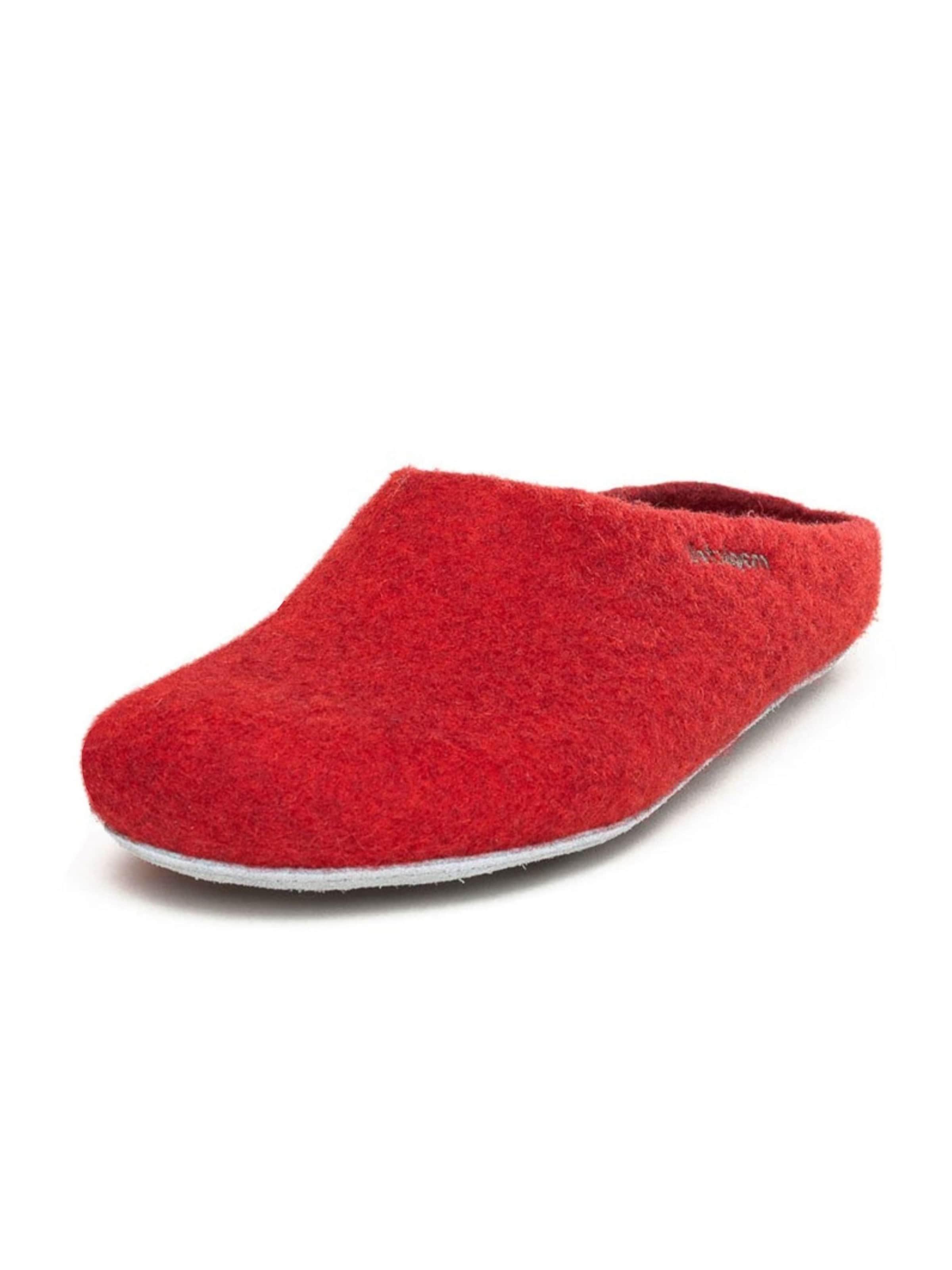 MagicFelt Slippers 'Filzpantoffel AP 701' in Red: front