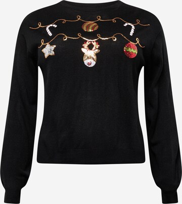 Vero Moda Curve Sweater 'GARLAND' in Black: front