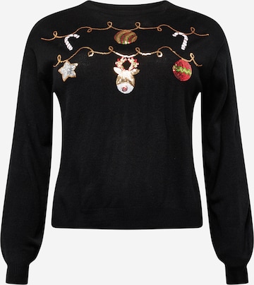 Vero Moda Curve Sweater 'GARLAND' in Black: front