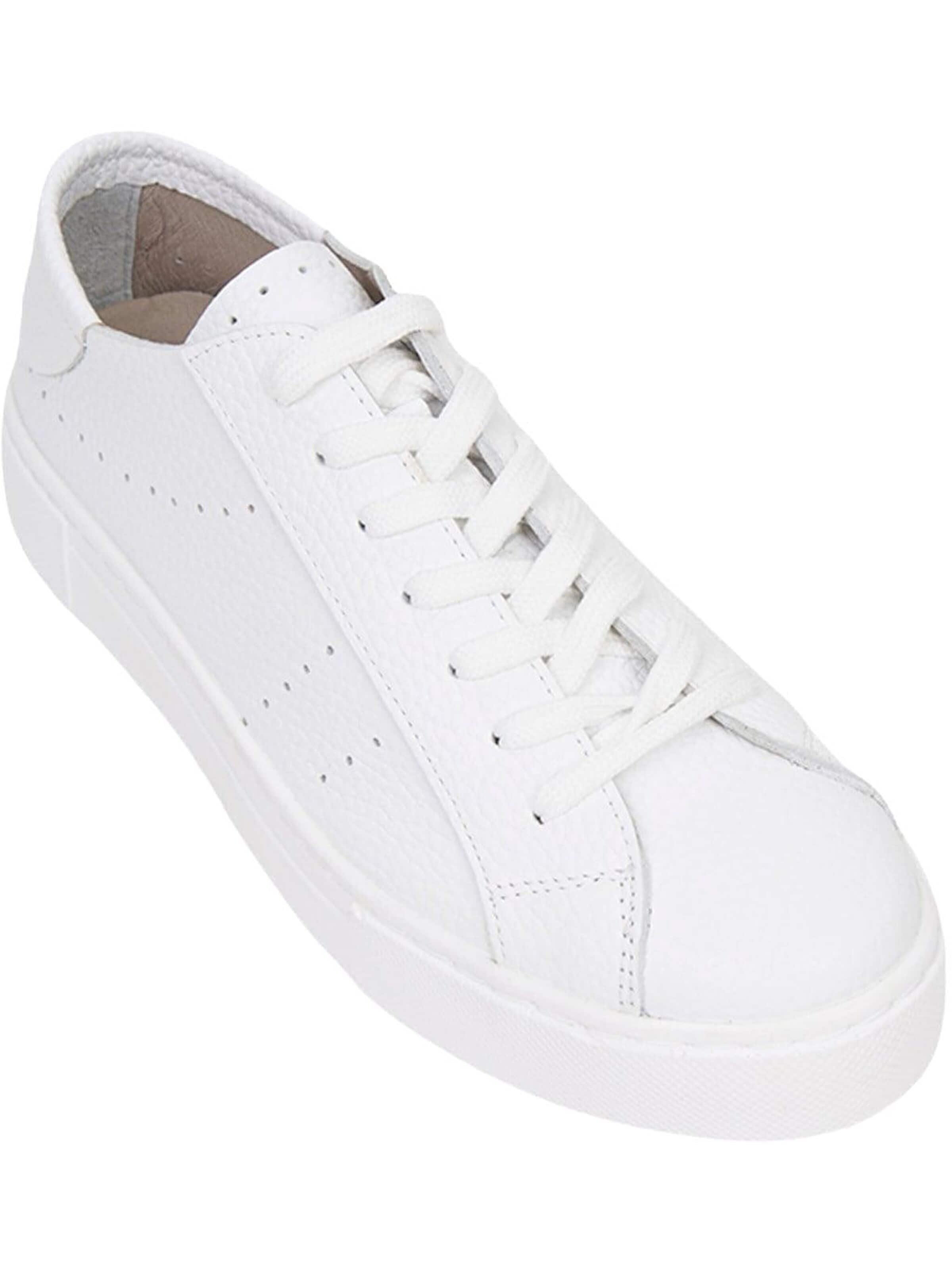 Desa Classic Flats 'Lässige Spitze' in White: front