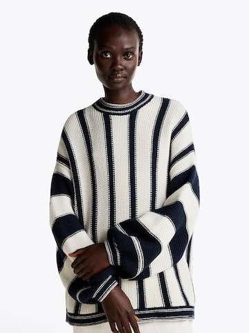 TOMMY HILFIGER Trui 'Mixed Stripe' in Blauw: voorkant