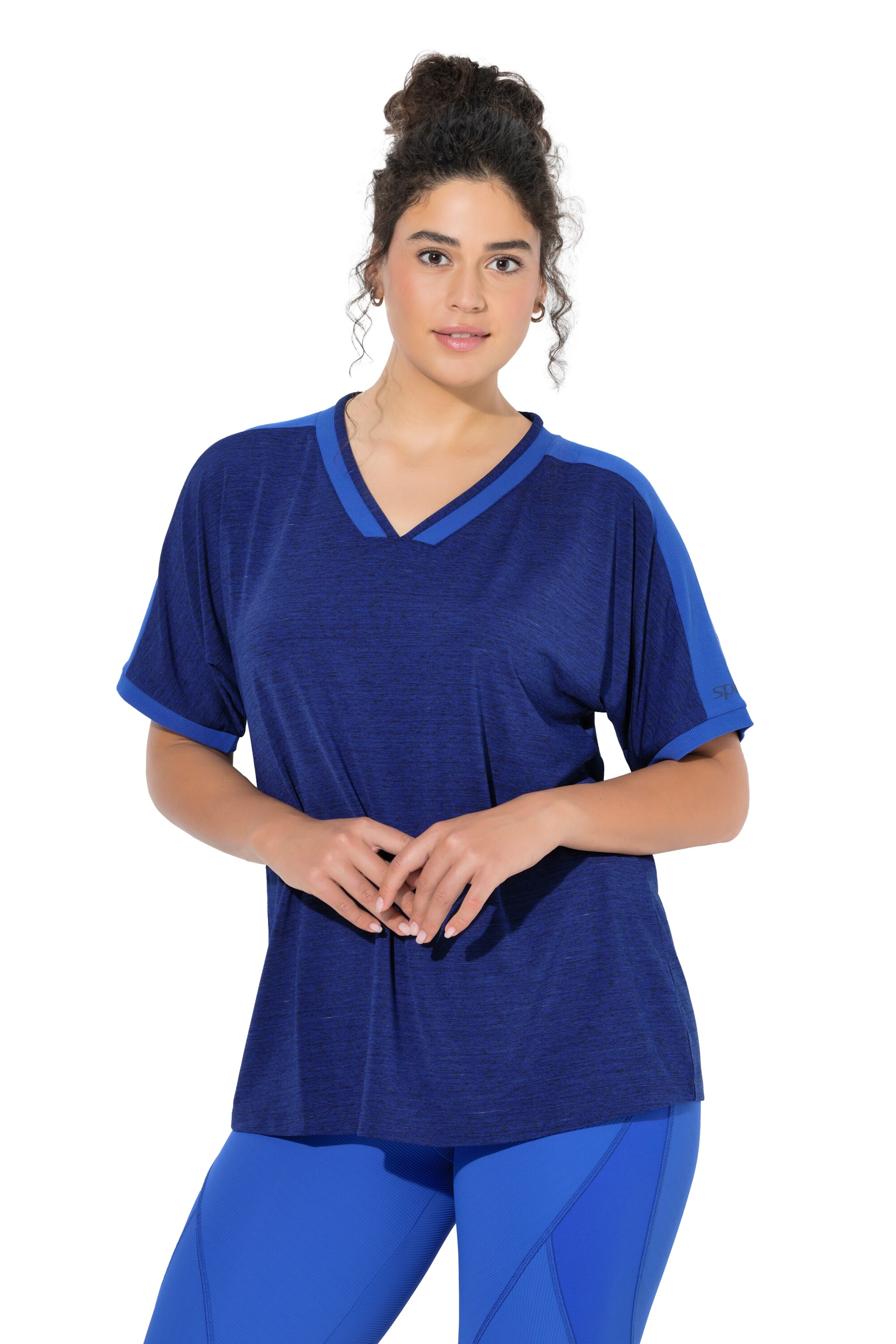 Ulla Popken Performance shirt in Blue: front