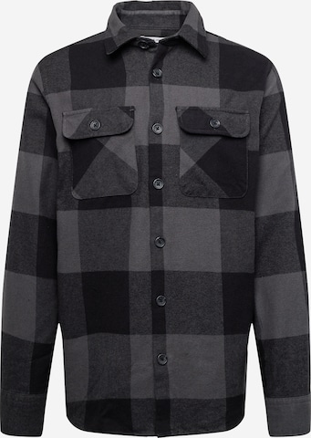 JACK & JONES Regular fit Button Up Shirt 'Edarren' in Grey: front