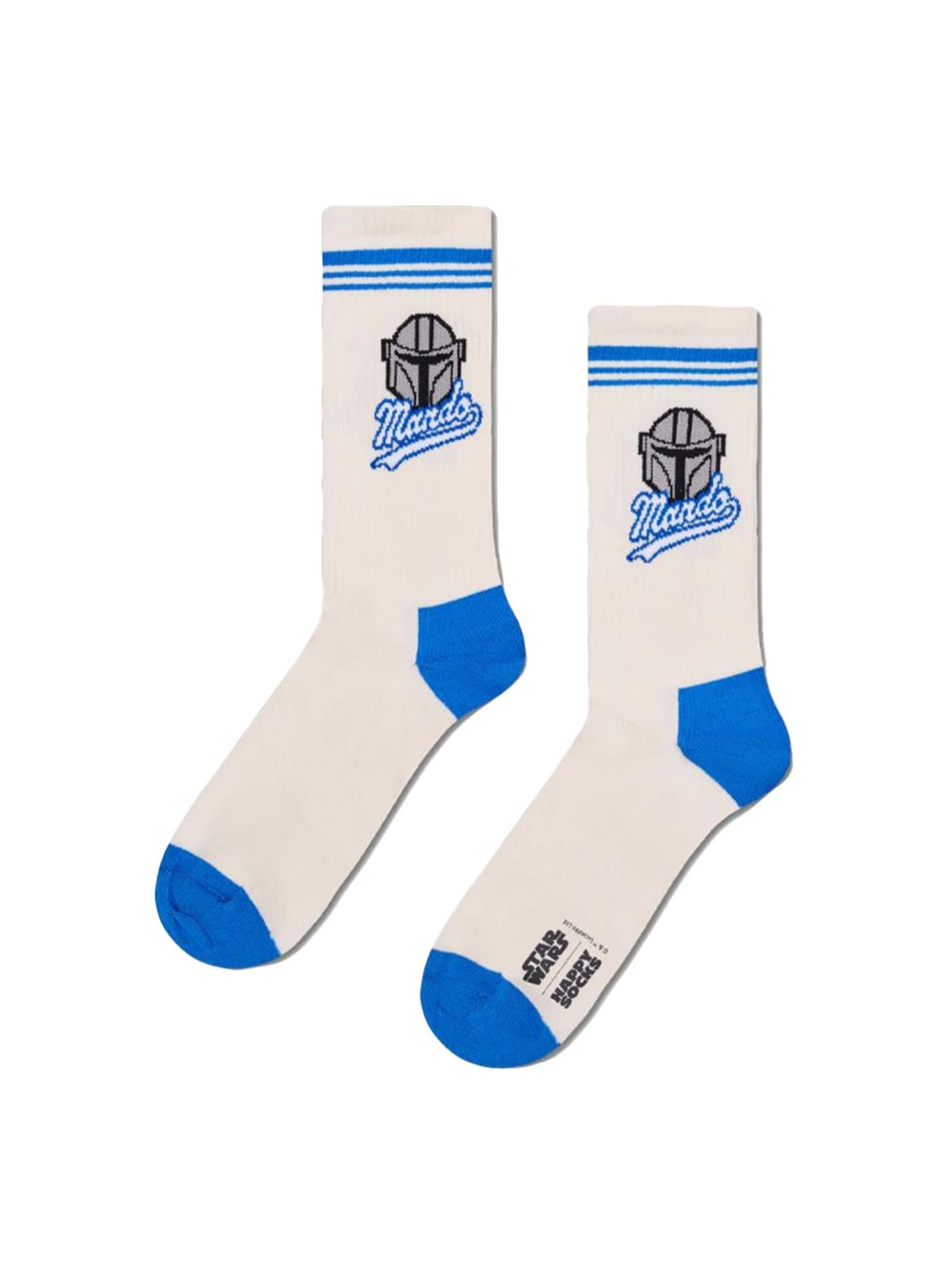 Happy Socks Socks 'Star Wars Mando' in White: front