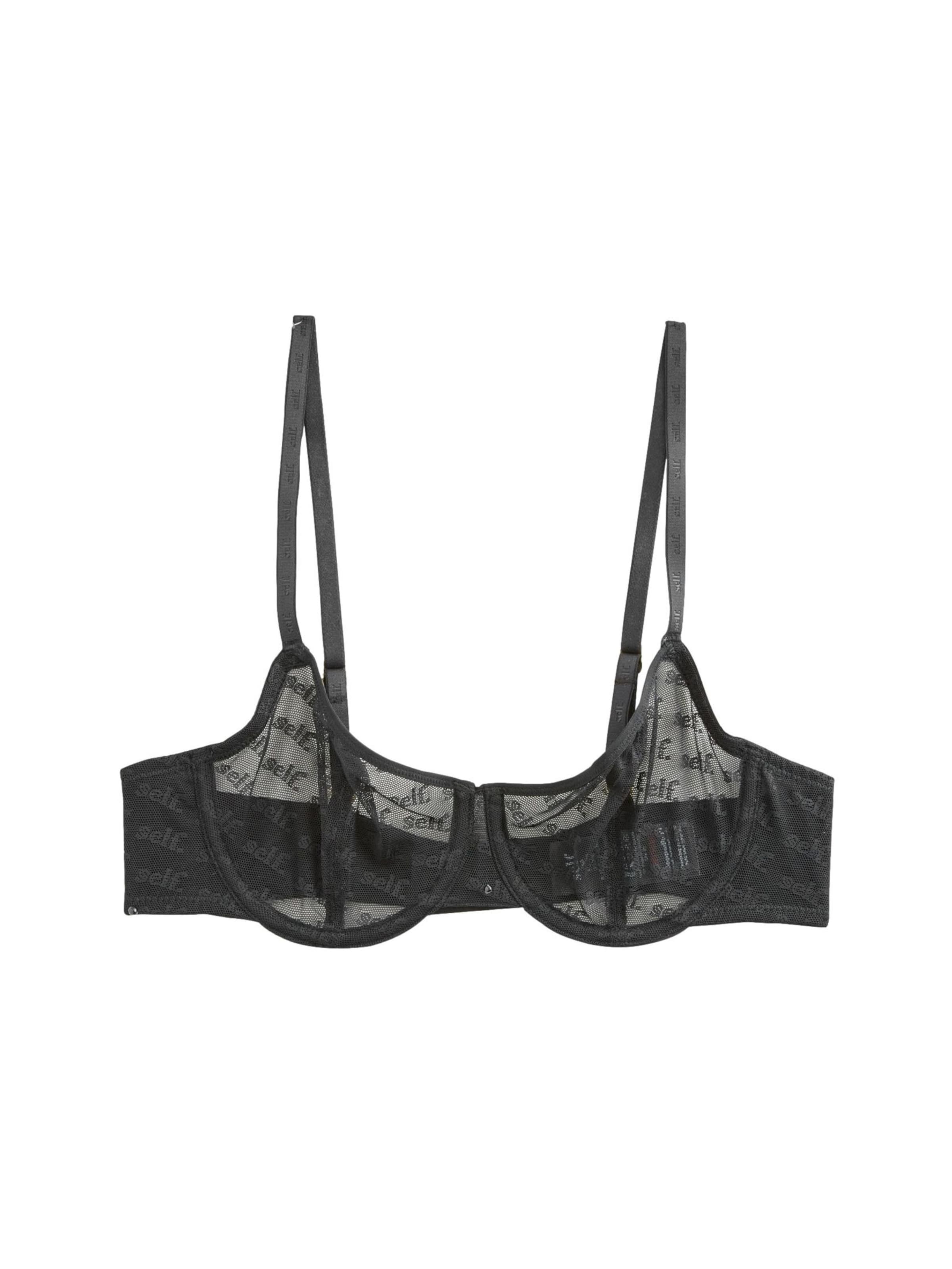Balconnet Soutien-gorge self. en noir : devant