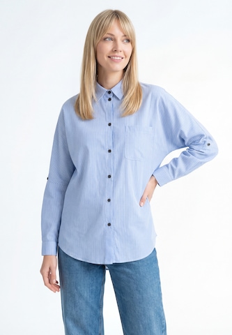 MIMO Blouse in Blauw: voorkant