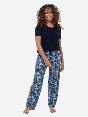 Ammann Pyjama 'Night & Home' in Blauw
