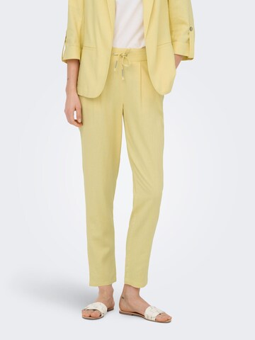 Regular Pantalon à pince 'ONLGoa Poptrash' ONLY en jaune : devant