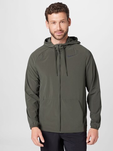 NIKE Sports jacket 'Flex Vent Max' in Green: front