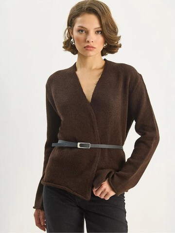 Bianco Lucci Gebreid vest in Bruin