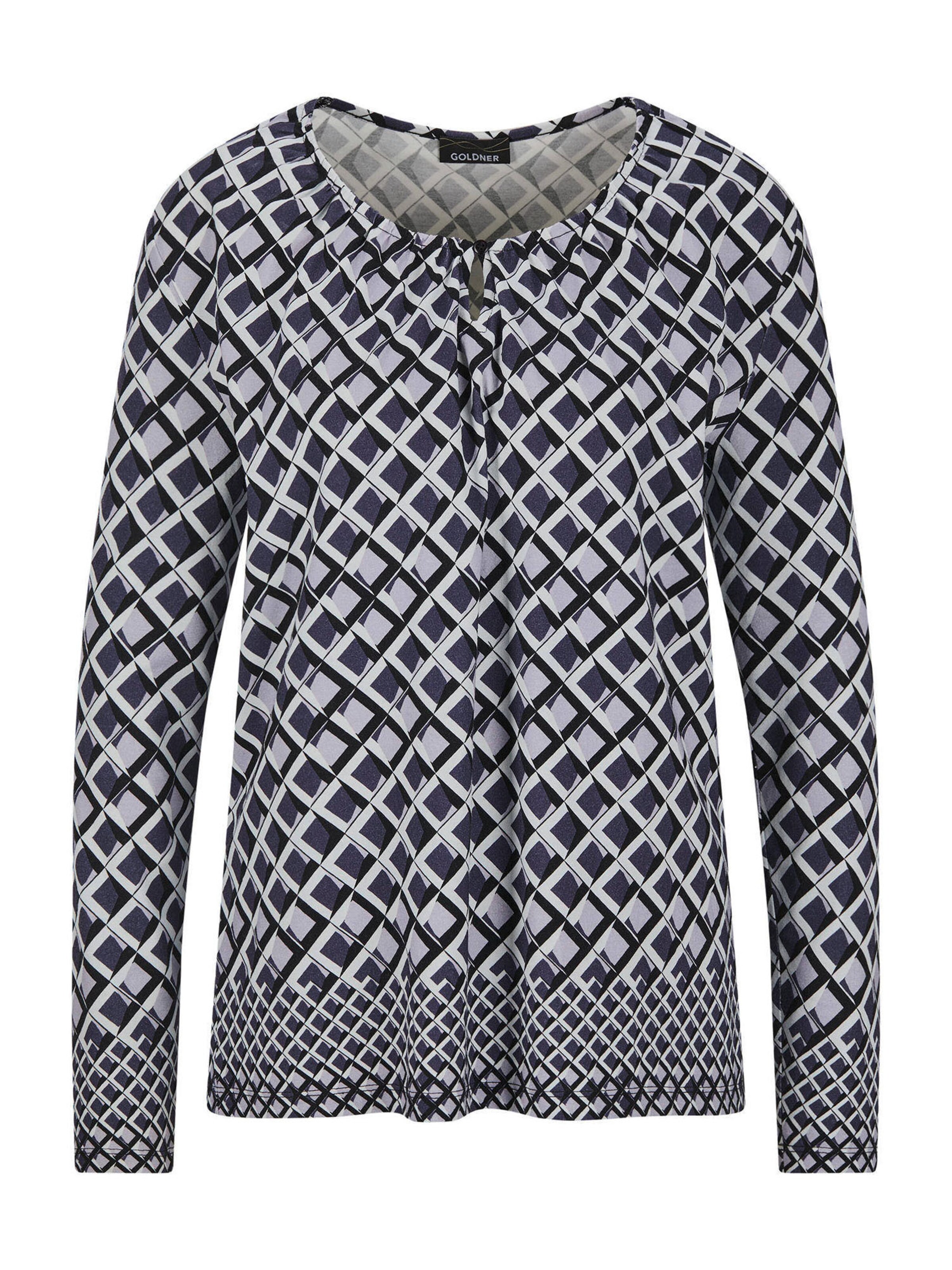 Goldner Shirt in Lila: Vorderseite