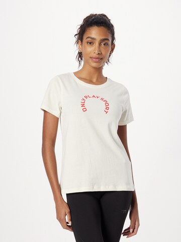 T-shirt fonctionnel 'REETA' ONLY PLAY en blanc : devant