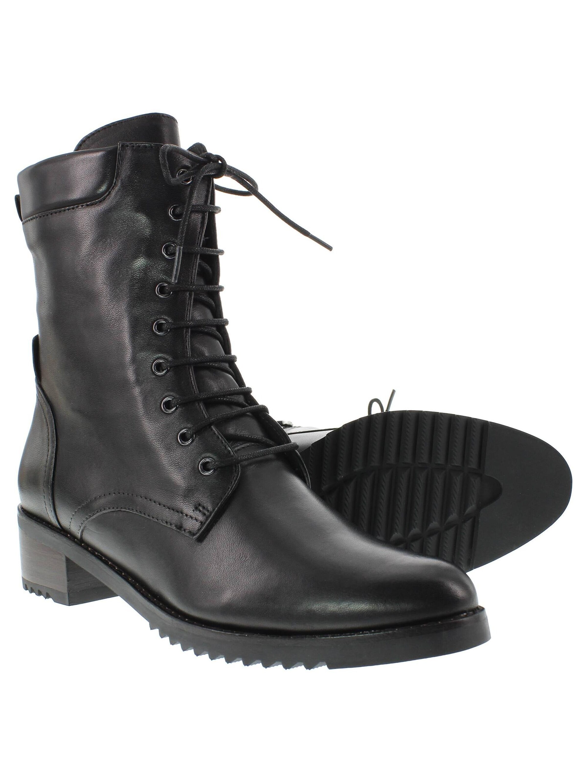 Everybody Schnürstiefelette 'BIONDA'‌‌ in Schwarz