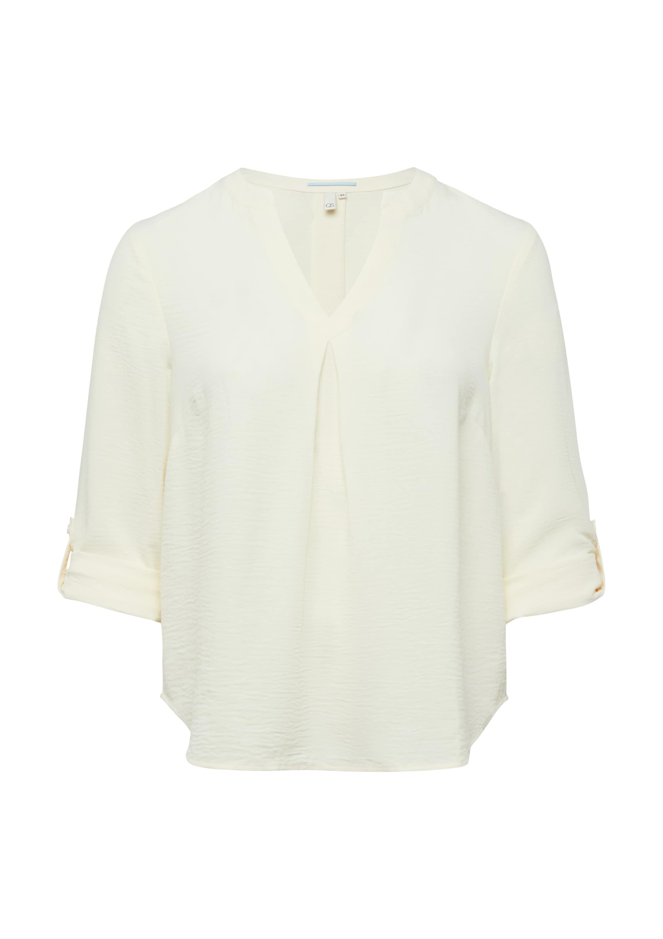 QS Blouse in Beige: front