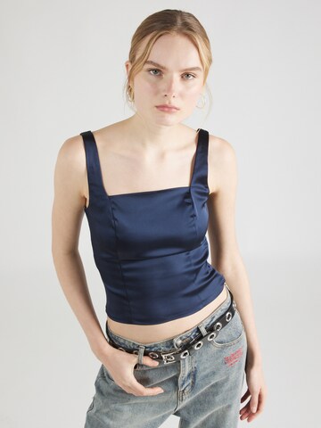 Abercrombie & Fitch Top – modrá: přední strana