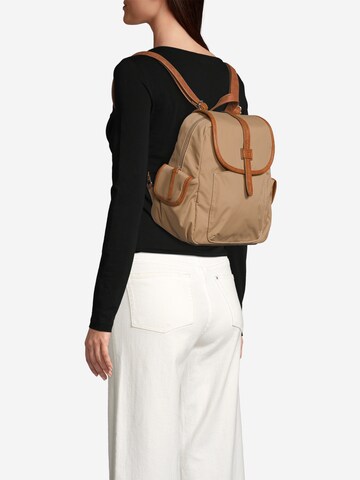 TOM TAILOR Backpack 'Reva' in Beige