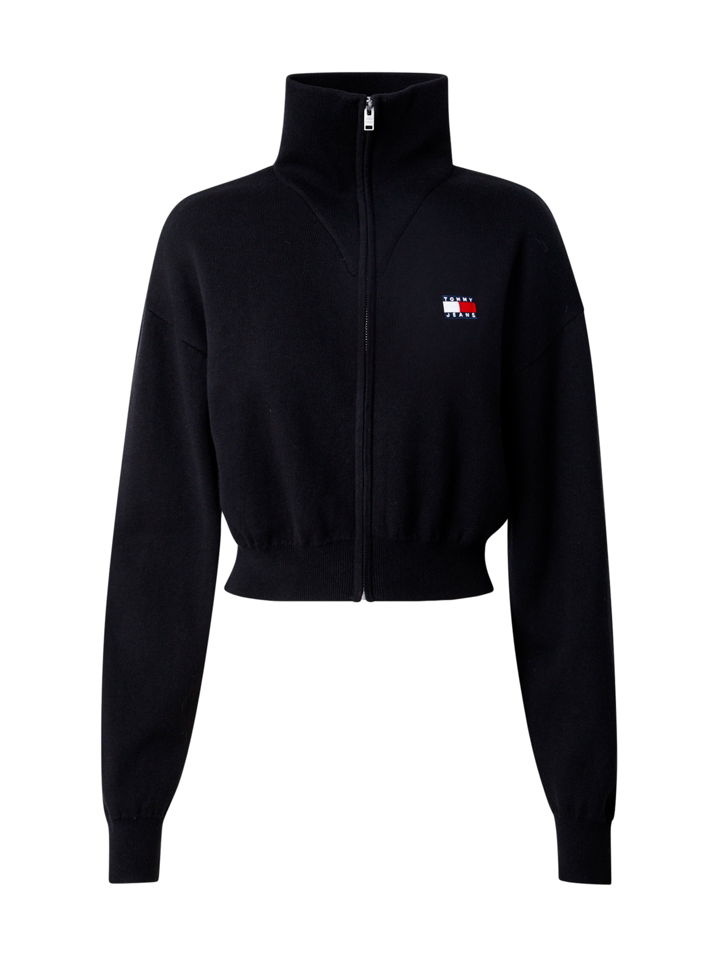 Tommy Jeans Gebreid vest in Zwart: voorkant