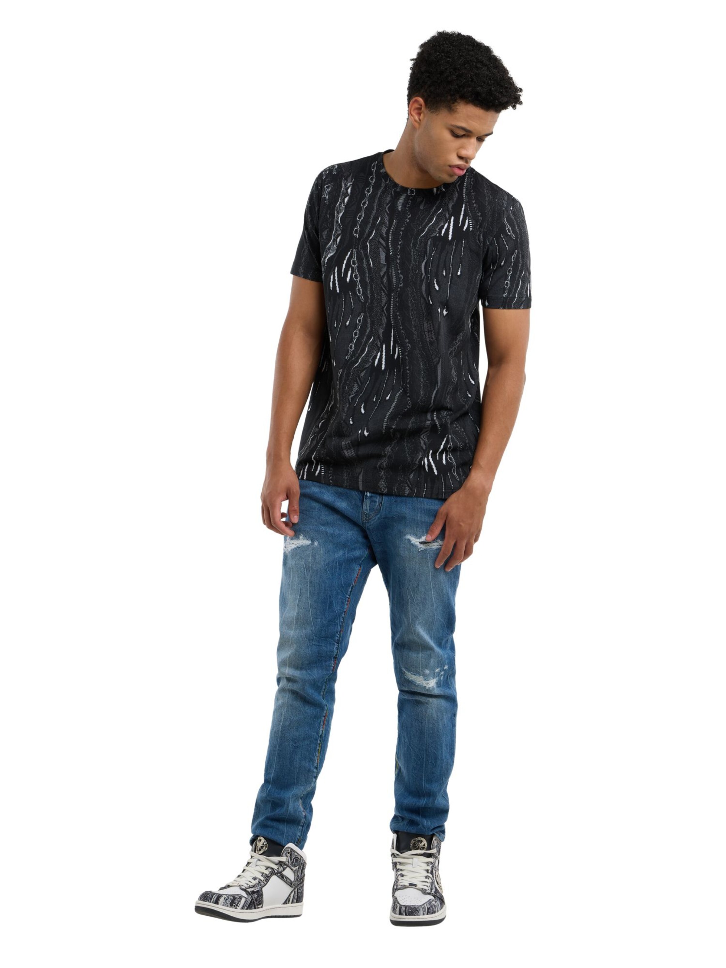 T-Shirt 'Erroi' Carlo Colucci en noir