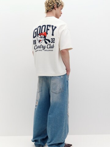 Pull&Bear Shirt 'GOOFY' in Wit