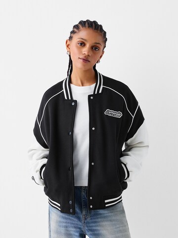 Veste mi-saison Bershka en noir : devant