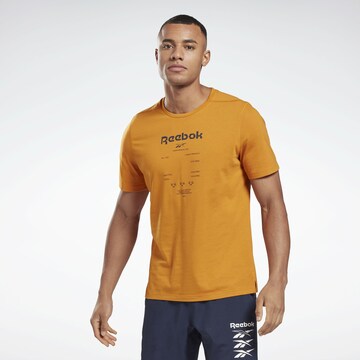Reebok Performance Shirt 'Graphic Move' in Orange: front