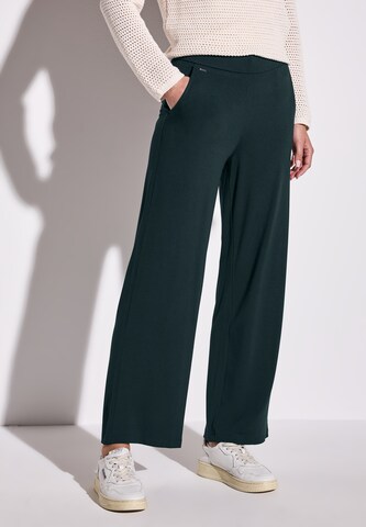 STREET ONE Wide Leg Hose 'Emee' in Grün