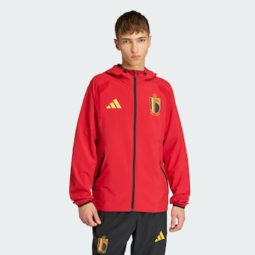 ADIDAS PERFORMANCE Φθινοπωρινό και ανοιξιάτικο μπουφάν 'Belgium Tiro Travel Full Zip' σε κόκκινο: μπροστά