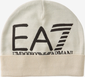EA7 Emporio Armani Mütze in Beige: Vorderseite