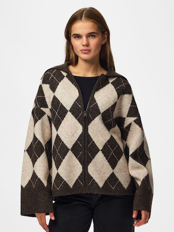 PIECES Cardigan 'PCAlva' i brun: forside