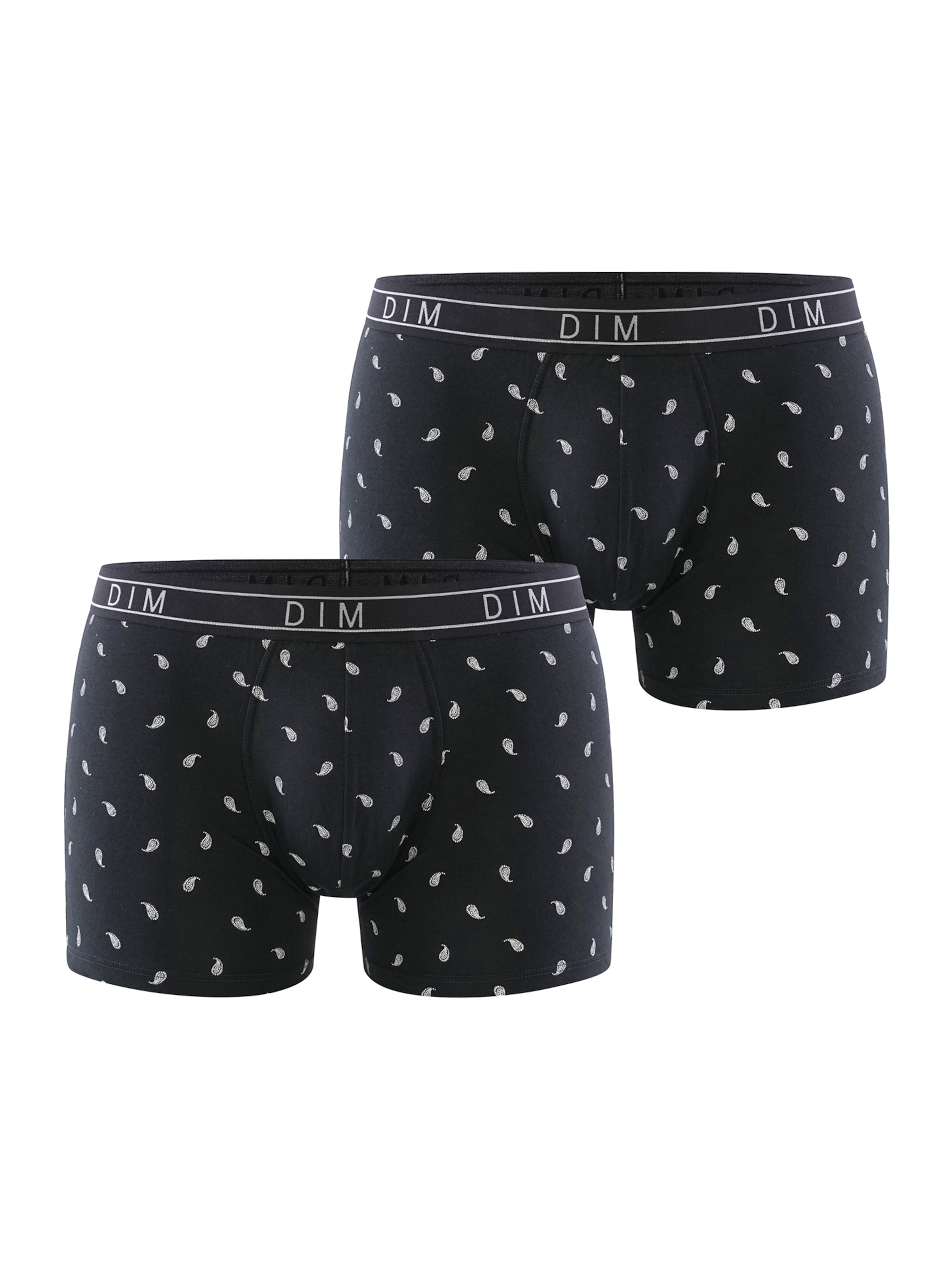 DIM Boxershorts 'Fancy' in Zwart: voorkant