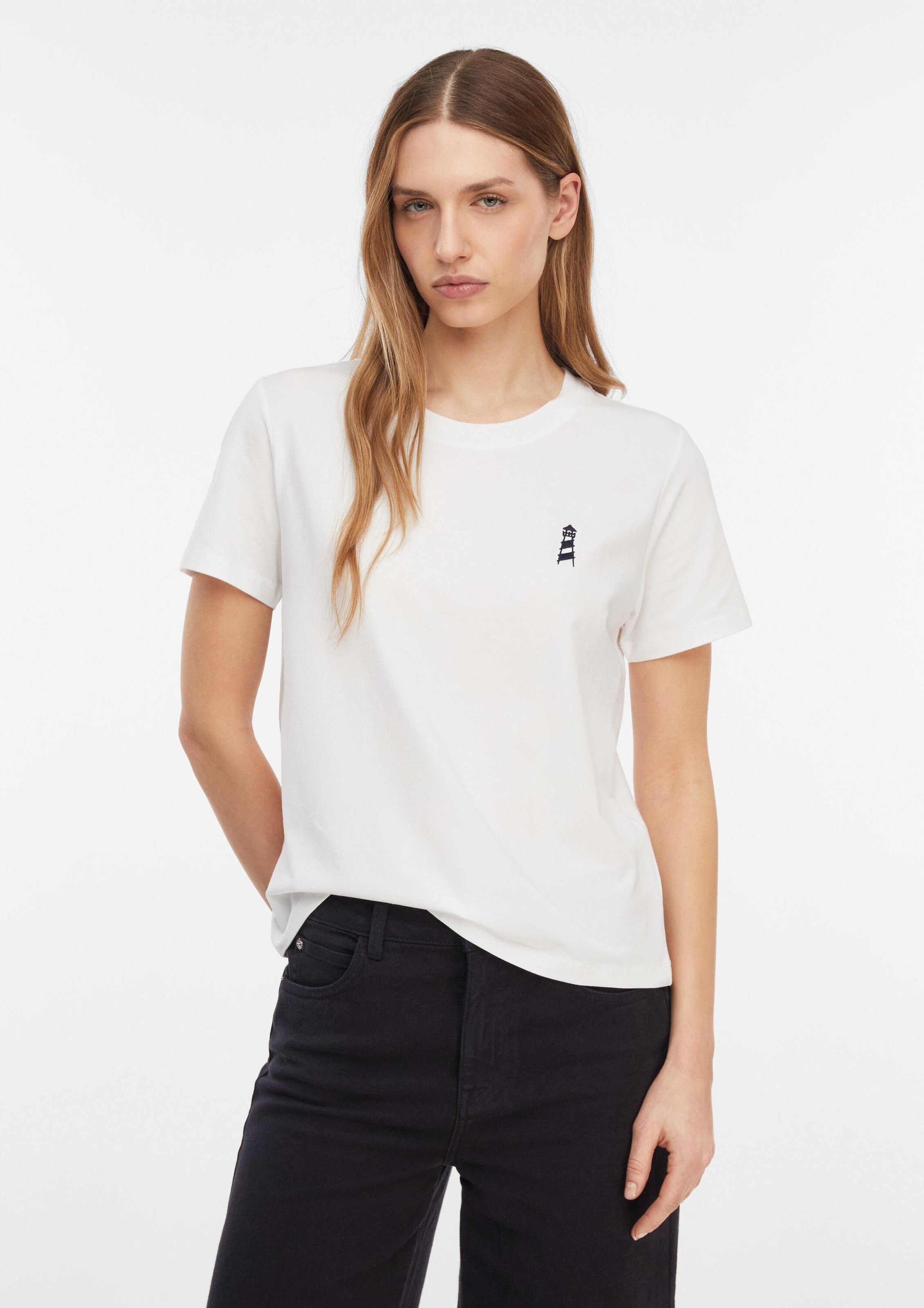 T-shirt COMMA en blanc : devant