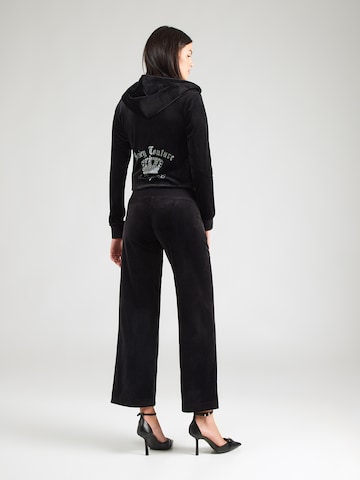 Juicy CoutureWide Leg/ Široke nogavice Hlače 'Gothic Crown' - crna boja