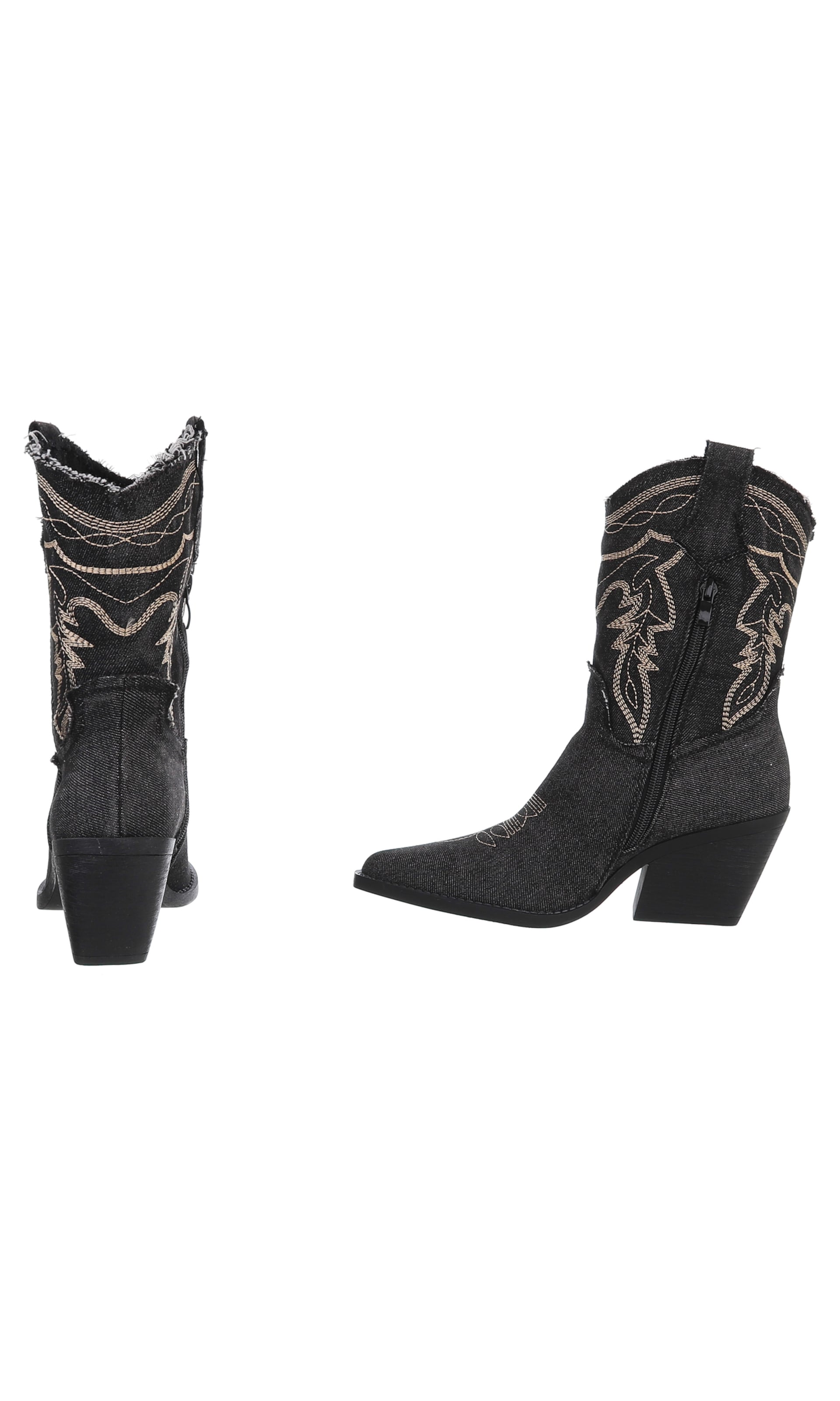 Ital-Design Cowboystiefel in Schwarz