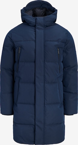 JACK & JONES Płaszcz zimowy 'JJEBECKS' w kolorze niebieski: przód