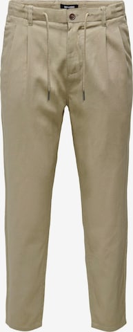 Only & Sons - regular Pantalón plisado 'ONSLeo' en gris: frente