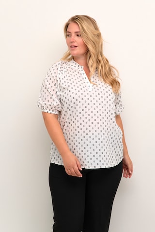 Camicia da donna 'Lanni' di KAFFE CURVE in bianco: frontale