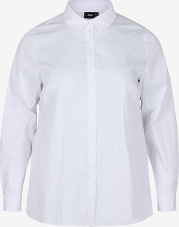 Zizzi Bluse in White: front