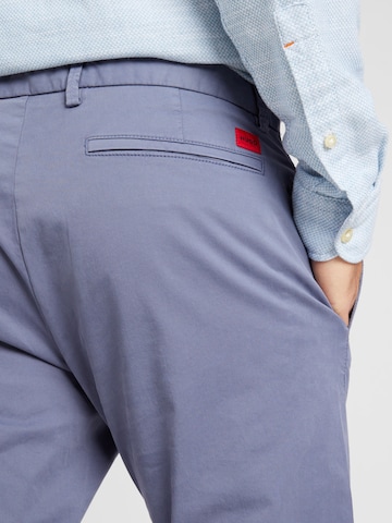 HUGO Red - Regular Calças chino 'David' em azul