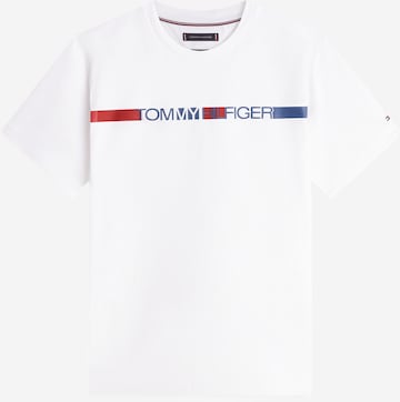 TOMMY HILFIGER Majica 'BRAND LOVE' | bela barva: sprednja stran