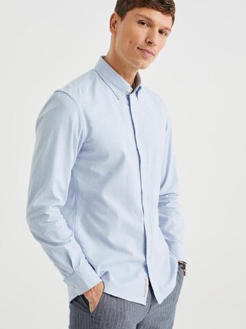 WE Fashion Slim Fit Hemd in Blau