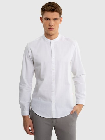 BIG STAR Regular fit Button Up Shirt ' JANER ' in White