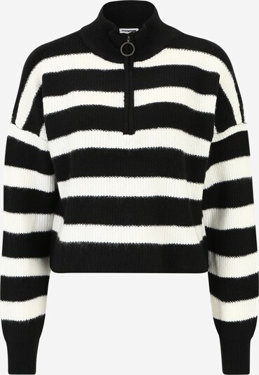 Noisy May Tall Пуловер 'NEW ALICE' в черно / бяло, Преглед на продукта