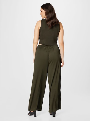 ABOUT YOU Curvy - Loosefit Calças 'Dion' em verde