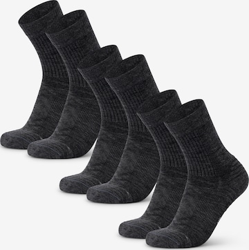 Chaussettes de sport 'Light Hiking Crew' DANISH ENDURANCE en gris : devant
