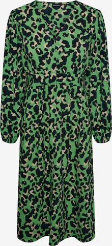 PIECES Рокля тип риза 'Meline Darsy' в зелено: отпред