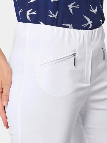 Goldner Slim fit Trousers ' LOUISA' in White