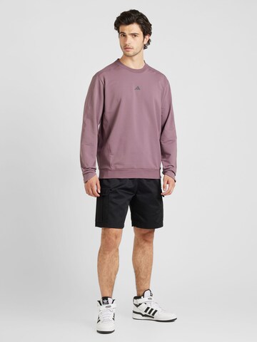 ADIDAS PERFORMANCE - Sweatshirt de desporto em roxo